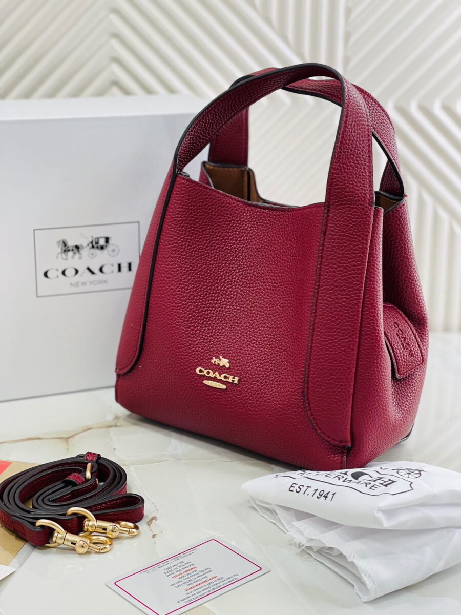 شنطة من كوتش قاعدة 21 سم مع بوكس - لون خمري